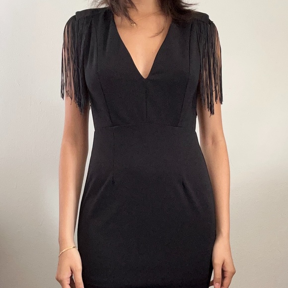 Black Ruffle Dress Small - Picture 2 of 4